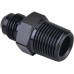 3/8 NPT To 6AN Fitting, 6AN AN6 Flare to 3/8" NPT Male Straight Fitting Union Flare Adapter Aluminum Black