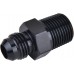 3/8 NPT To 6AN Fitting, 6AN AN6 Flare to 3/8" NPT Male Straight Fitting Union Flare Adapter Aluminum Black