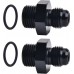 10AN Male Flare to M18 x 1.5 Male Metric Thread Fitting Adapter Straight Aluminium Alloy Black 2Pcs