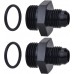 6AN To 8AN ORB, 6AN Flare To 8AN ORB Male Adapter Fitting Aluminum Alloy Black 2Pcs