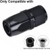 12AN Straight Swivel Hose End Fitting, Black, for 12AN Braided Hose, 12AN Braided Fuel Line Aluminum