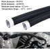 3 16 Fuel Line Kit, 4AN PTFE Fuel Line Fitting Kit,E85 Nylon Braided Fuel Hose 10FT(3/16Inch ID)