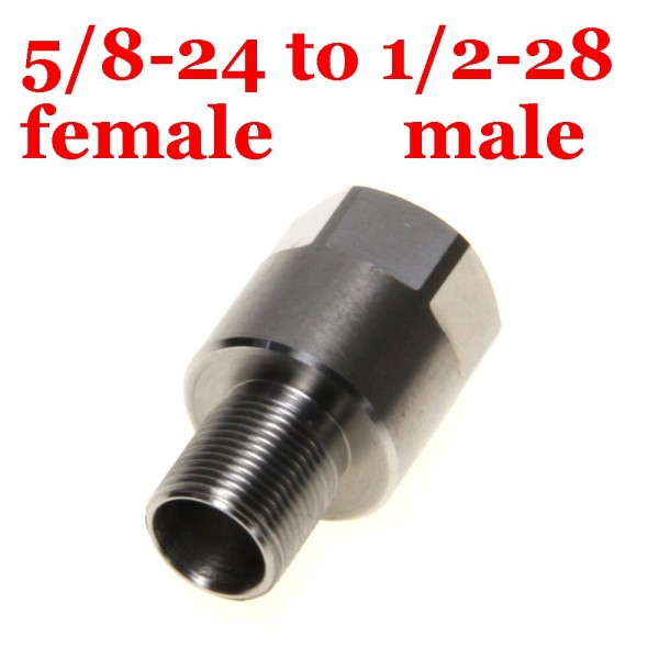 1/2-28 Male To 5/8-24 Female Adapter Screw Converter for Napa 4003 Wix 24003, Stainless Steel