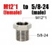 5/8-24 Male To M12*1 Female Adapter Screw Converter for Napa 4003 Wix 24003, Stainless Steel