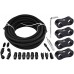 6AN 3/8'' PTFE EFI LS Fuel Injection line Fitting Kit 25FT Bundle with 6AN Fuel Hose Separator Clamp