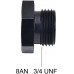 8AN Block Off Cap Male Adapter Fitting Plug Aluminium Alloy 2Pcs