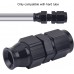 6AN Female Flare to 3/8" Fuel Hardline Tube Fitting Adapter Connector Aluminum Alloy Black Anodized Straight