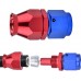 6AN Straight PTFE Hose End Only for PTFE E85 Fuel Line Fitting Adapter Blue&Red 2 PCS