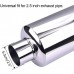 2.5" Inlet 4" Outlet Exhaust Burnt Muffler 18.6" Length Bundle with 2.5inch Butt Joint Exhaust Clamp