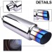 2" Inlet 3" Outlet Exhaust Burnt Muffler 14.8" Length Bundle with 2.0inch Seal Exhaust Muffler Clamp