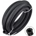 10FT 6AN Nylon Stainless Steel Braided Fuel line Bundle with 2pcs Straight and 2pcs 90 Degree Fuel Line Hose End