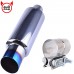 2" Inlet 3" Outlet Exhaust Burnt Muffler 14.8" Length Bundle with 2.0inch Lap Joint Exhaust Clamp