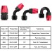 10FT 10AN 5/8'' Nylon Stainless Steel Braided CPE Fuel Line Bundle with 10AN 90 Degree Swivel Hose End Fitting Black&Red