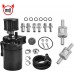 300ml Baffled Oil Catch Can Breather Filter Kit with 3/8" NBR Fuel Line Bundle with 2pcs/Pack 10mm Non Return One Way Check Valve