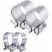 2.5 Inch Butt Joint Exhaust Band Clamp Bundle with Exhaust Narrow Band Muffler Seal Clamp