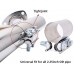 2.25'' Inlet 3'' Outlet Exhaust Burnt Muffler Tip Universal Bundle with 2.25 Inch 2 1/4 Butt Joint Exhaust Band Clamp