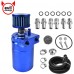 300ml Blue Baffled Oil Catch Can Breather Filter Kit with 3/8 300ml Blue Baffled Oil Catch Can Breather Filter Kit with 3/8" NBR Fuel Line Bundle with 2pcs/Pack 10mm Non Return One Way Check Valve