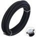 20FT 8AN 1/2'' Nylon Stainless Steel Braided PTFE Fuel Line Bundle with 8AN Straight 90 Degree PTFE Hose End
