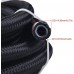 20FT 8AN 1/2'' Nylon Stainless Steel Braided PTFE Fuel Line Bundle with 8AN Straight 90 Degree PTFE Hose End