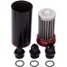 Inline Fuel Filter Bundle with Adjustable 3AN-16AN Wrench Black