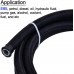 10FT 8AN Nylon Stainless Steel Braided PTFE E85 Fuel Line Bundle with 2pcs Straight PTFE Fuel Hose End