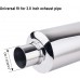 3'' Inlet 4'' Outlet Burnt Exhaust Tip Muffler 18.5'' Length Universal Stainless Steel Bundle with 2.5" ID to 3" OD Exhaust Pipe Adapter Connector Reducer 304 Stainless Steel Universal