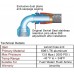 10FT 6AN 3/8'' Nylon Stainless Steel Braided CPE Fuel Line 8.71mm ID Bundle with 6AN Straight Swivel Hose End Fitting